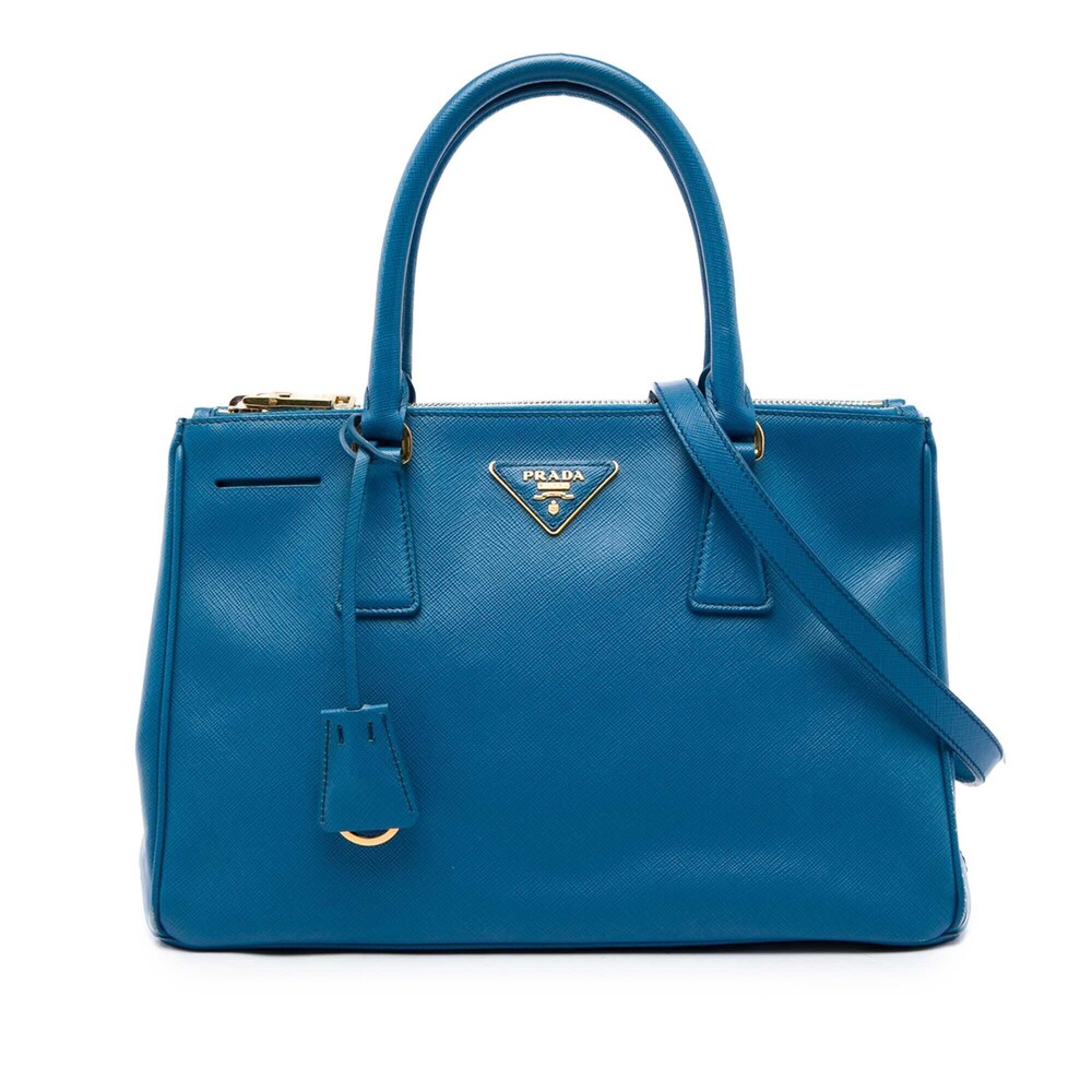 Pre-Loved Prada Small Saffiano Lux Galleria Double Zip Satchel